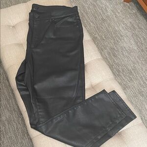 Black Faux Leather Pants